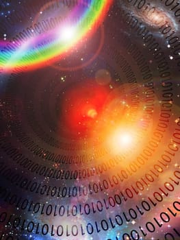 Binary wormhole in vivid universe