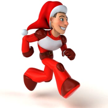 Fun Super Santa Claus - 3D Illustration