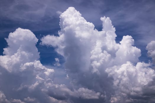 Blue Sky With Beautiful Clouds, cumulus clouds for background