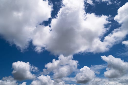 Blue Sky With Beautiful Clouds, cumulus clouds for background
