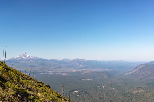 Landscape view from Black Butte with Mt. Jefferson on the left