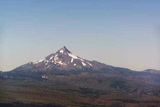 View of Mt. Jefferson in the summer in Central Oregon