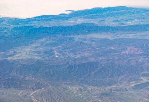 An aerial view of California San Andreas, California, USA