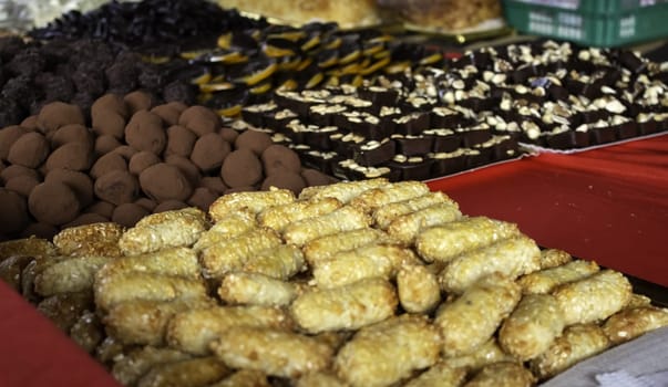 Chocolate pralines Belgium shop, food and desserts