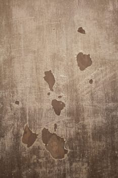 Steel rusted and deteriorated housing decorative outer surface
