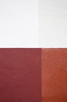 Wall with colored squares, surface property, construction and decoration