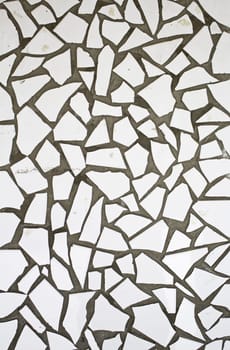 Glossy wall tiles and decorative geometric shapes, decoration and construction