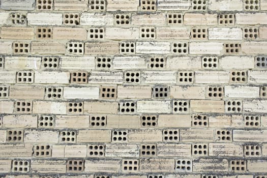 Aged brick structure outside urban building, construction