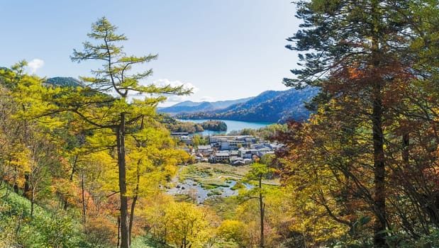Yumoto is a small hot spring town in the back of Okunikko and part of Nikko National Park. The town is attractively located next to Lake Yunoko and consists mainly of ryokan with hot spring baths.