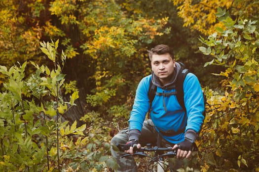 mountain bike race in a forest in denmark