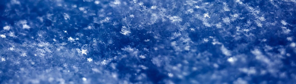 Winter background of shiny  snow
