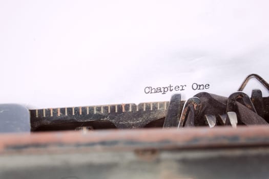 &quot chapter one&quot written on a typewriter