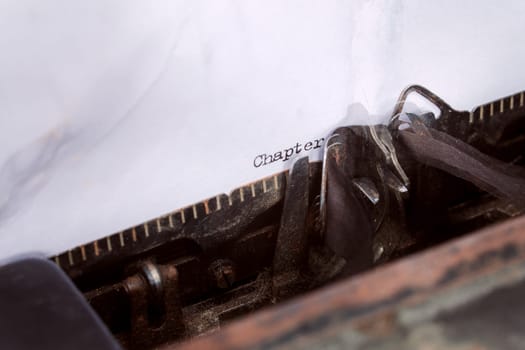 &quot chapter one&quot written on a typewriter