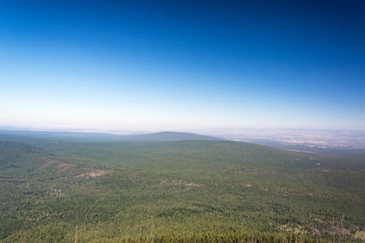 Landscape in Central Oregon with a beautiful blue sky
