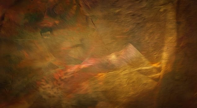 Abstract painting. Cuprum texture.