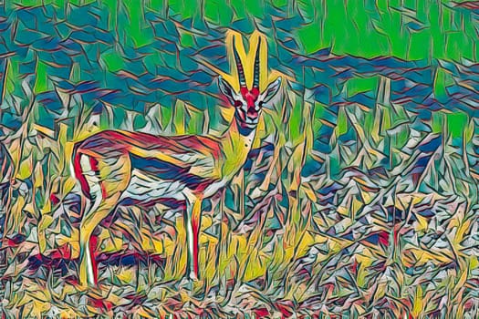 Western Thomson's Gazelle (Eudorcas nasalis),Masai Mara,Narok County,Kenya,East Africa.  Alienated.