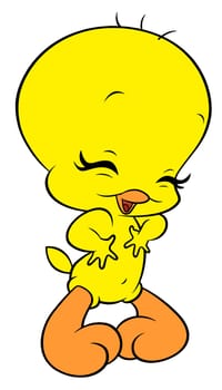yellow color baby tweety illustration bird cartoon kids