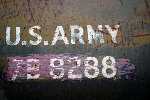 A disused and rusted army tank for chemical liquids of the American strike forces..