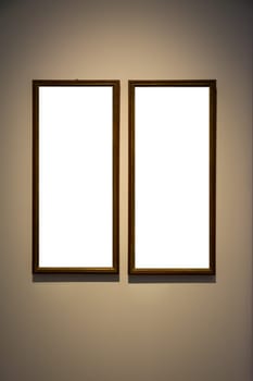 Art Museum Frame Vintage Ornate Painting Picture Blank Clipping Path Isolated Beautiful