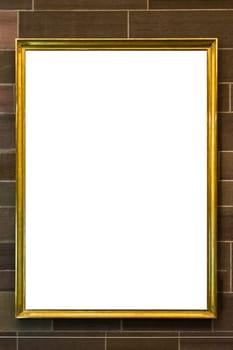 Art Museum Frame Vintage Ornate Painting Picture Blank Clipping Path Isolated Beautiful