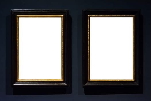 Art Museum Frame Vintage Ornate Painting Picture Blank Clipping Path Isolated Beautiful