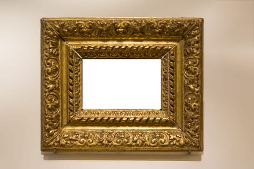 Art Museum Frame Vintage Ornate Painting Picture Blank Clipping Path Isolated Beautiful