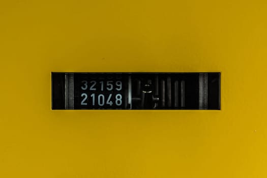 Abstract Yellow Ticket Counter Thousands Automatic Black White Mechanical