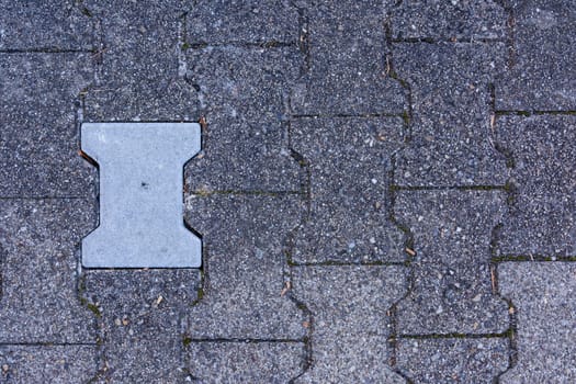 Different Color Asphalt Stone Sidewalk Brick Detail Texture Background