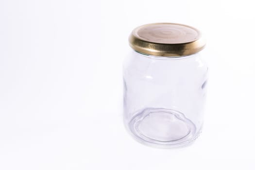 Glass Jar Jug Clear Transparent White Isolated Background Fresh Food Storage Tool Kitchen Object Household