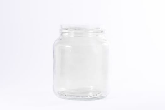 Glass Jar Jug Clear Transparent White Isolated Background Fresh Food Storage Tool Kitchen Object Household