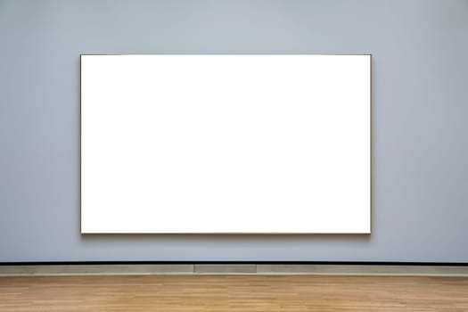 Art Museum Frame Wall Ornate Minimal Design White Isolated Clipping Path Template