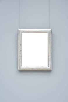 Art Museum Frame Wall Ornate Minimal Design White Isolated Clipping Path Template