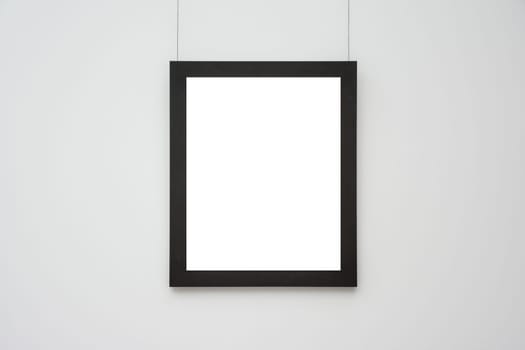 Art Museum Frame Wall Ornate Minimal Design White Isolated Clipping Path Template