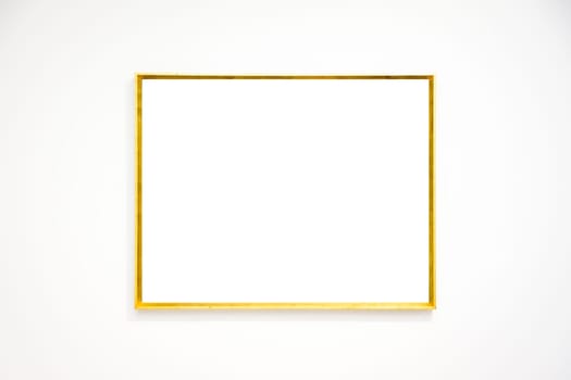 Modern Art Museum Frame Wall Clipping Path Isolated White Vector Illustration Template