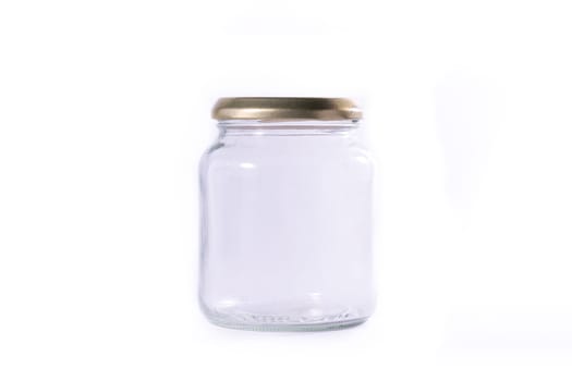Glass Jar Jug Clear Transparent White Isolated Background Fresh Food Storage Tool Kitchen Object Household