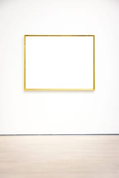 Modern Art Museum Frame Wall Clipping Path Isolated White Vector Illustration Template