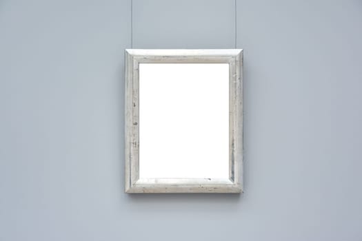 Art Museum Frame Wall Ornate Minimal Design White Isolated Clipping Path Template