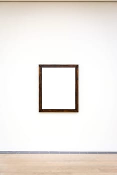 Modern Art Museum Frame Wall Clipping Path Isolated White Vector Illustration Template