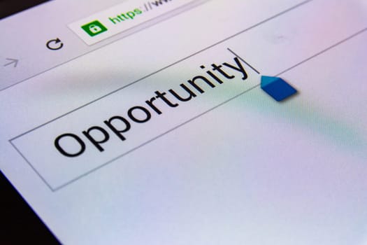 Magnifying Glass Search Box Empty Blank Internet Screen Opportunity