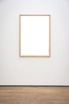 Modern Art Museum Frame Wall Clipping Path Isolated White Vector Illustration Template