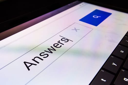 Magnifying Glass Search Box Empty Blank Internet Screen Answers