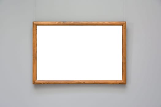 Art Museum Frame Wall Ornate Minimal Design White Isolated Clipping Path Template