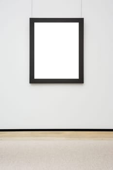 Art Museum Frame Wall Ornate Minimal Design White Isolated Clipping Path Template