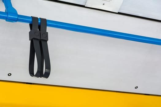 Pair Two Handles Grips Bus Pole Plastic Metal Public Transportation Stable