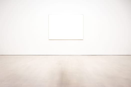 Modern Art Museum Frame Wall Clipping Path Isolated White Vector Illustration Template