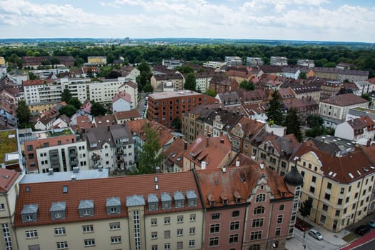 Residential Area Neu Ulm Landscape Buildings Summer Day