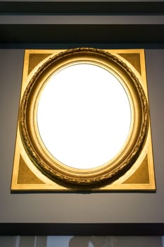 Art Museum Frame Vintage Ornate Painting Picture Blank Clipping Path Isolated Beautiful