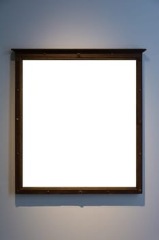 Art Museum Frame Vintage Ornate Painting Picture Blank Clipping Path Isolated Beautiful