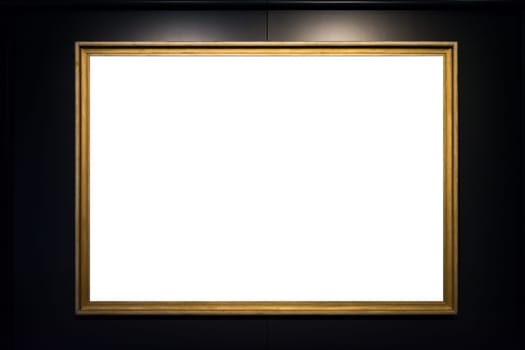 Art Museum Frame Vintage Ornate Painting Picture Blank Clipping Path Isolated Beautiful