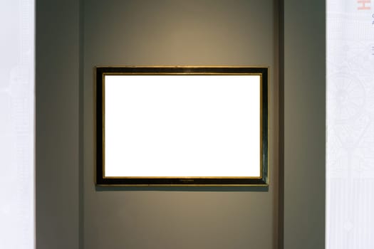 Art Museum Frame Vintage Ornate Painting Picture Blank Clipping Path Isolated Beautiful